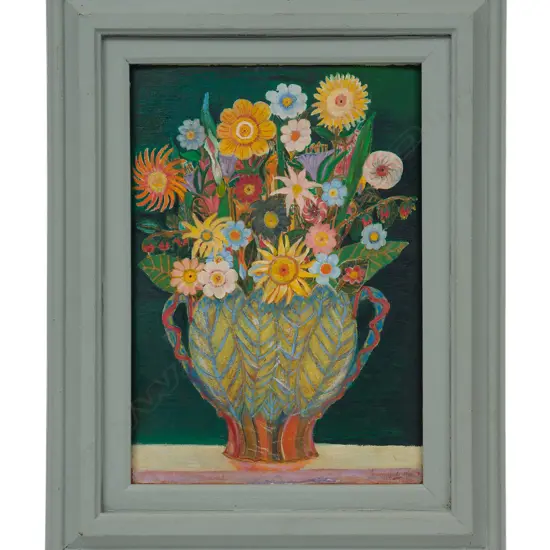 F. Charles Maynard 'Artificial flowers in a plastic vase',
